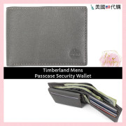 [美國代購] Timberland Mens 100% Leather Passcase Security Wallet - Color: Charcoal