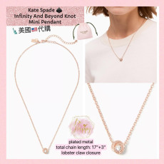 [美國代購] Kate Spade ♠️ Infinity & Beyond Knot Mini Pendant - Color: Clear/Rose Gold