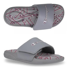 [美國代購] Champion Women's Vital Script Slides [不連鞋盒] - Color:Gray