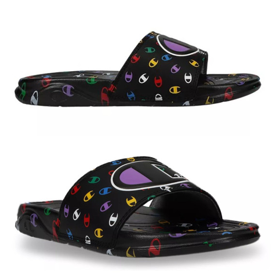 [美國代購] Champion Women's Mega Toss Slide Sandals [不連鞋盒] - Color: Black