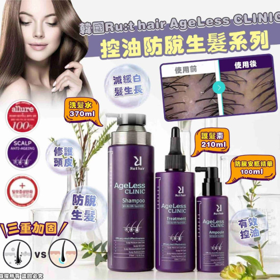 韓國 Ru:t Hair Scalp Anti-Aging 防脫黑髮皇套裝