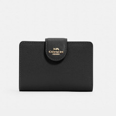 [美國代朋] COACH Medium Corner Zip Wallet - COLOR: Gold/Black