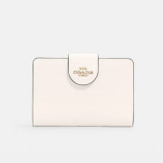 [美國代購] COACH Medium Corner Zip Wallet - COLOR: Gold/Chalk