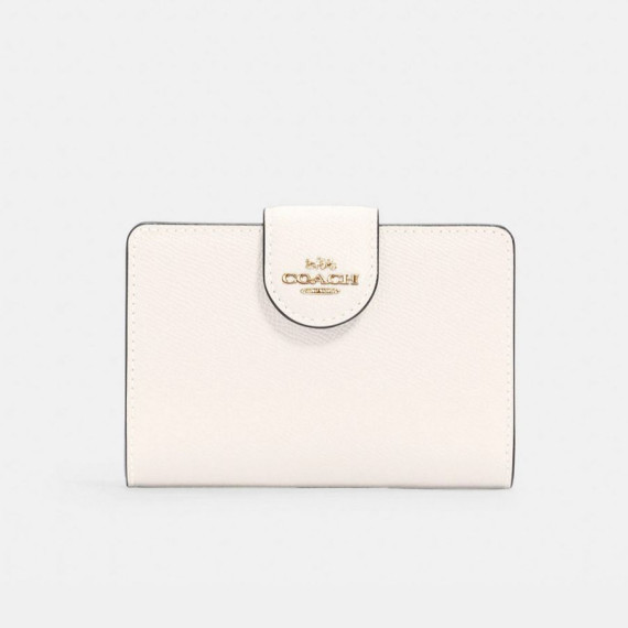 [美國代購] COACH Medium Corner Zip Wallet - COLOR: Gold/Chalk