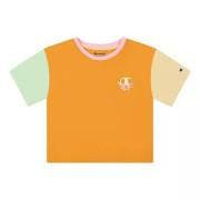 [美國代購] Champion Girls Floral Bouquet Colorblock Tee - Color: Capri Orange