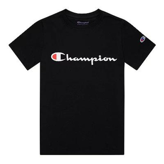 [美國代購] Champion Boys Script Tee - Color: Black