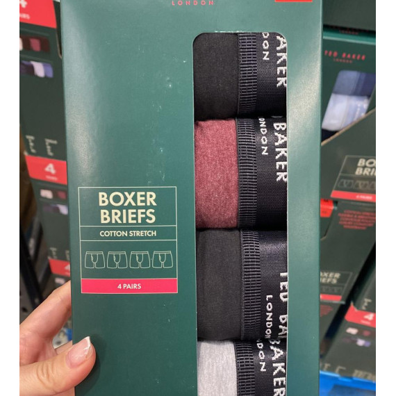 [英國代購] Ted Baker Men's 4-pack Boxer Briefs