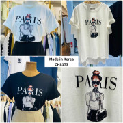 [東大門批發] Paris Lady Tee - CH8173