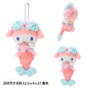 日本直送 2023 年新品 My Melody 美人魚毛絨公仔吊飾