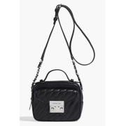 [美國代購] Michael Kors Small Quilted Leather Top Handle Crossbody Bag In Black