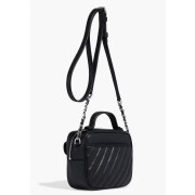 [美國代購] Michael Kors Small Quilted Leather Top Handle Crossbody Bag In Black