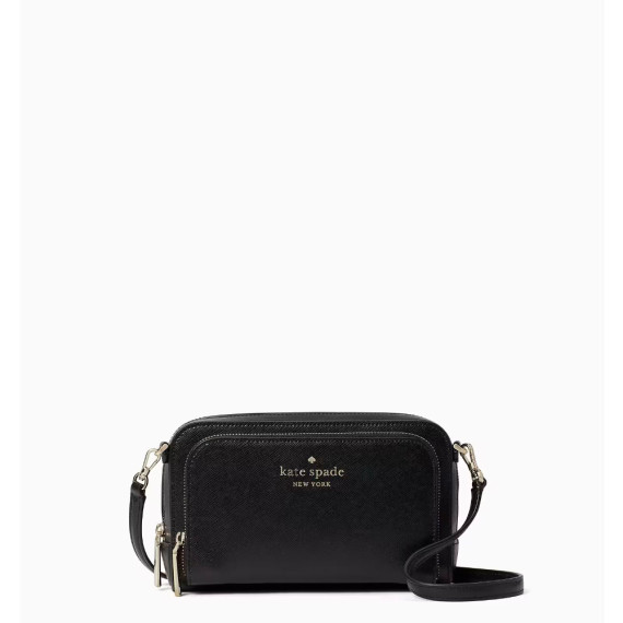 [美國代購] ♠️Kate Spade ♠️ staci dual zip around crossbody - Color: Black