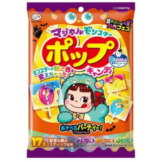 [日本預購2023-萬聖節, 10月上旬到貨] 不二家棒韋糖 , 1袋17支裝(粉色、黃色各6條，藍色5條)