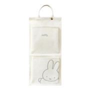 現貨-[日本直送] Miffy 掛牆收納袋2格-象牙白