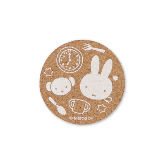 [日本直送] Miffy Kitchen 限定 圓形隔熱墊(白色)