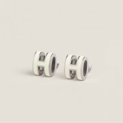 [歐洲代購] Hermes Mini Pop H earrings in Silver - 100%正貨(有盒有單全套)