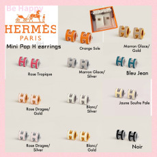 [歐洲代購] Hermes Mini Pop H earrings in Silver - 100%正貨(有盒有單全套)