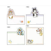 [日本直送] 日本製 Mofusand x Sanrio 模切memo pack - 優雅的花朵圖案