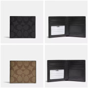 [美國代購] 2023年Black Friday 優惠 COACH ID Billfold Wallet in Signature Canvas 