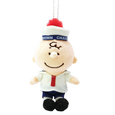 [早鳥優惠~日本直送] Peanuts 海洋水手 Charlie毛絨公仔掛件 - 17cm