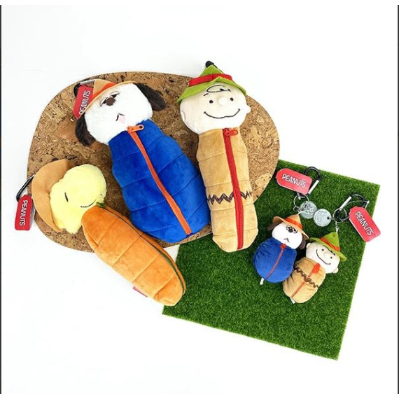 [日本直送] Peanuts  睡袋系列毛絨公仔 - Olaf登山扣掛件 12cm [現貨]