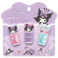 [日本直送] Sanrio 角色兒童可拆卸指甲油套裝-KUROMI