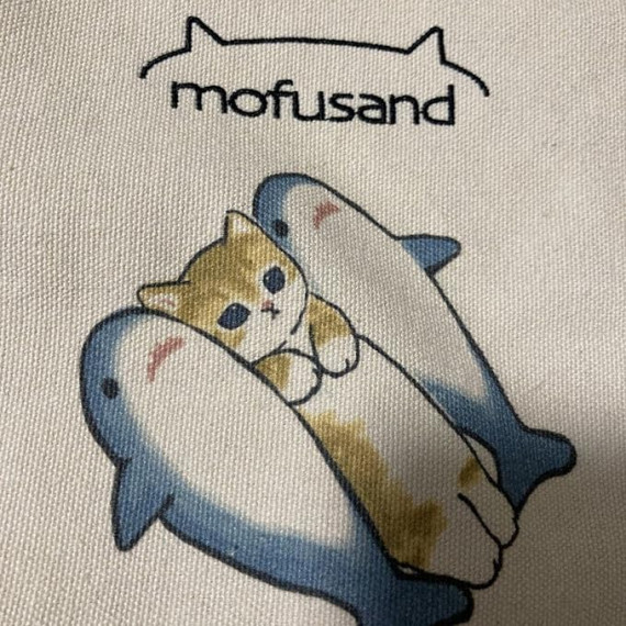 [日本直送] Mofusand 兩用帆布單肩包-Shark Nyan [現貨]