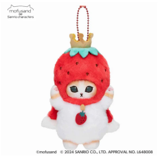 [日本直送] mofusand x Sanrio 角色迷你掛件（STRAWBERRY KING） [現貨]