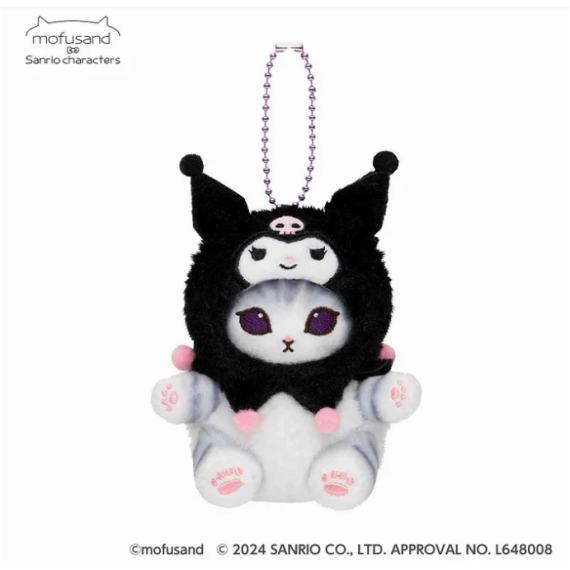 [日本直送] mofusand x Sanrio 角色迷你掛件（KUROMI） [現貨]