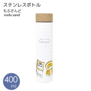 [日本直送] Mofusand 不鏽鋼保溫瓶 400ml - 麵包貓 [現貨]