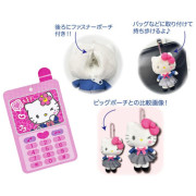 [日本直送] Sanrio角色x女高中生造型毛絨公仔 掛件 - 啡色 Hello Kitty [現貨]